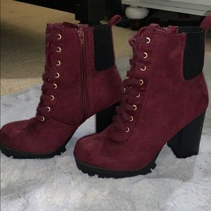 Burgundy heels